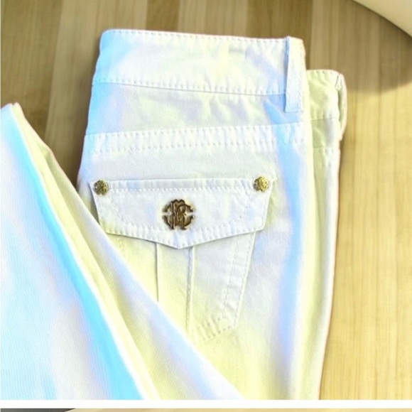 VINTAGE Roberto Cavalli couture jeans Wide legged Boot cut Gorgeous gold accents - Picture 10 of 16